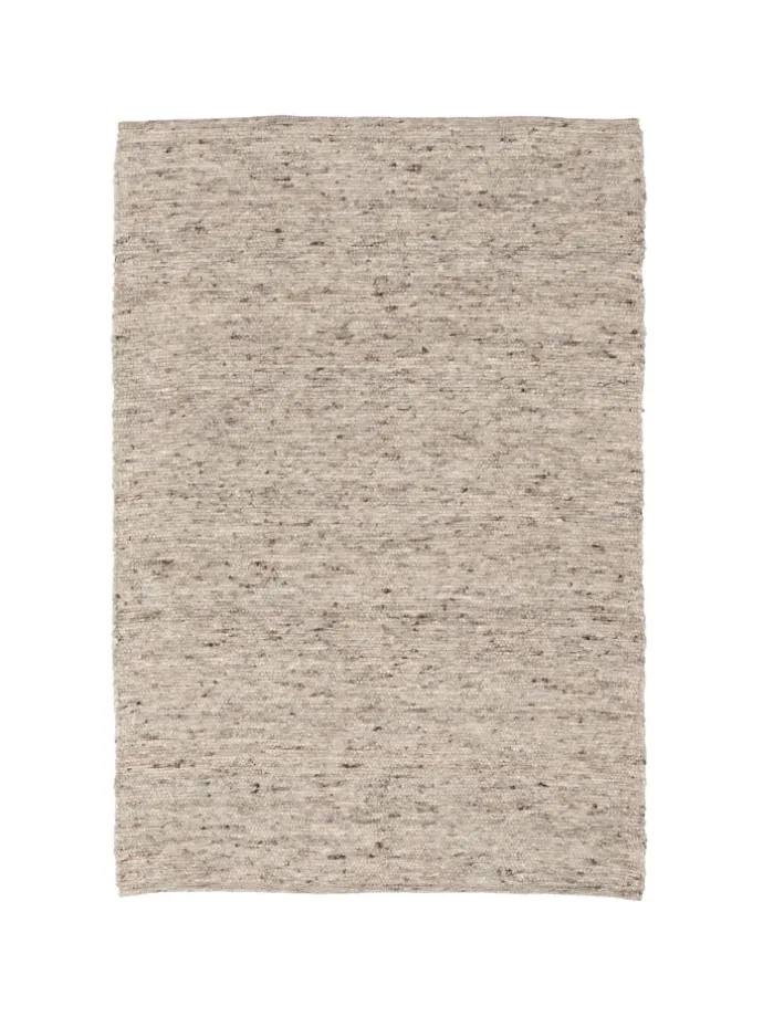 Natur Teppich Wolle Alaska Meliert in Braun