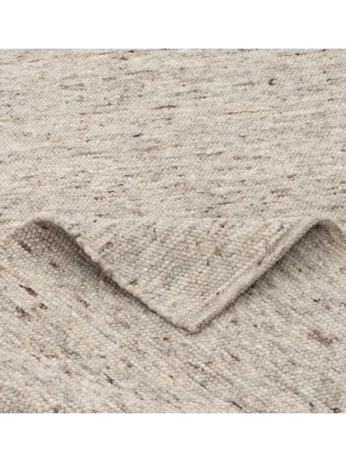 Natur Teppich Wolle Alaska Meliert in Braun