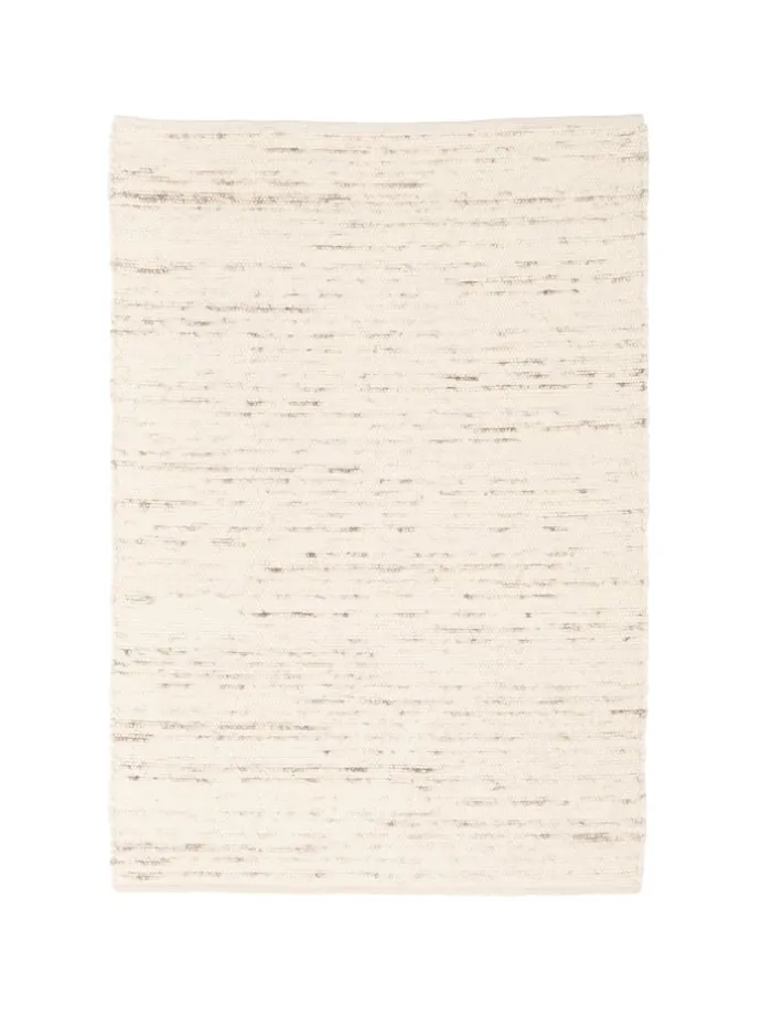 Natur Teppich Wolle Alaska Meliert in Grijs