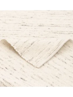 Natur Teppich Wolle Alaska Meliert in Grijs