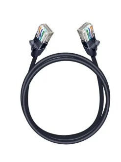 Netzwerkkabel RJ45 LAN-Kabel , UTP, Cat.6a 10m Schwarz
