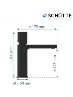 NEW YORK Waschtischarmatur, Schwarz matt