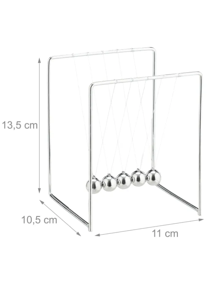 Newton-Pendel in Silber