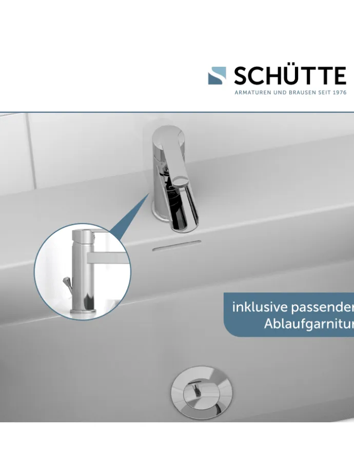 NIAGARA Waschtischarmatur, Chrom, mit Schwallauslauf