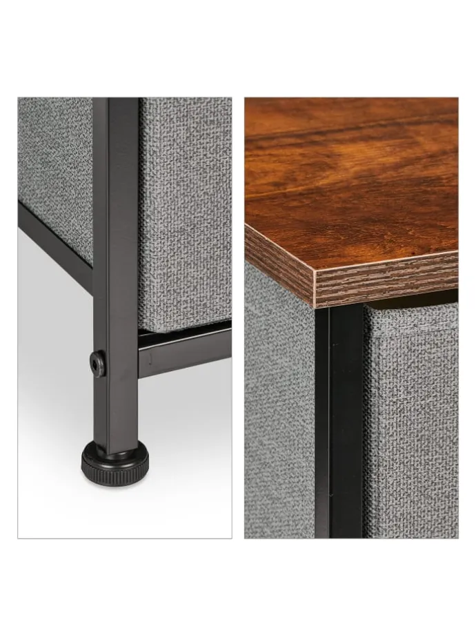 Nischenregal in Braun/ Grau - (B)20 x (H)76 x (T)48 cm