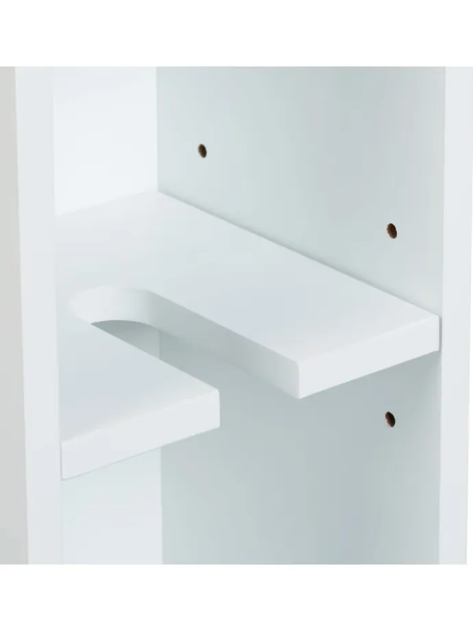 Nischenschrank in Weiß/ Natur - (B)17 x (H)79 x (T)75 cm