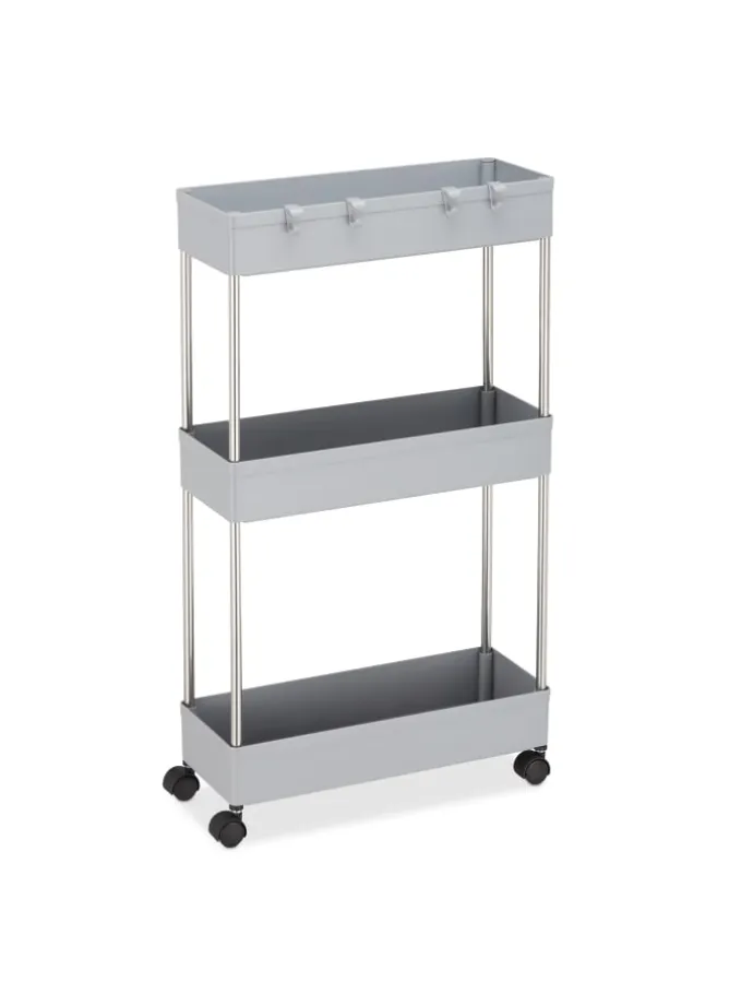 Nischenwagen in Grau - (B)15,5 x (H)70 x (T)40,5 cm