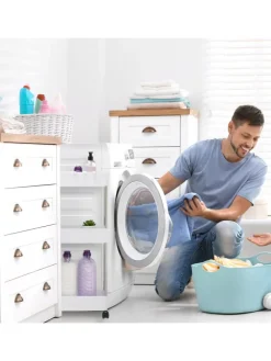 Nischenwagen in Grau - (B)15,5 x (H)70 x (T)40,5 cm