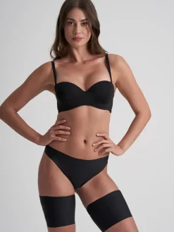 Oberschenkelbänder in Schwarz