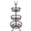 Obst/Blumen Etagere antikbraun 80cm in antikbraun