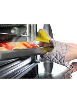 Ofenhandschuh in Grau/ Schwarz