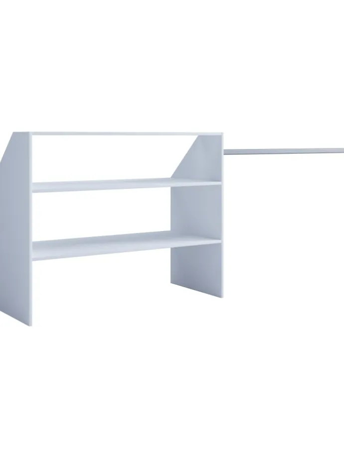 Offener Kleiderschrank Dachschrägen Regal Dacho l in Weiß