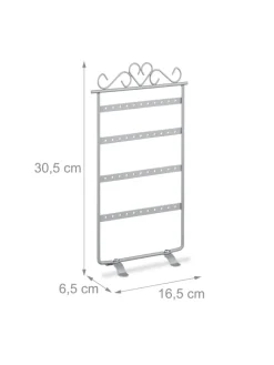 Ohrringhalter in Silber - (B)16,5 x (H)30,5 x (T)6,5 cm