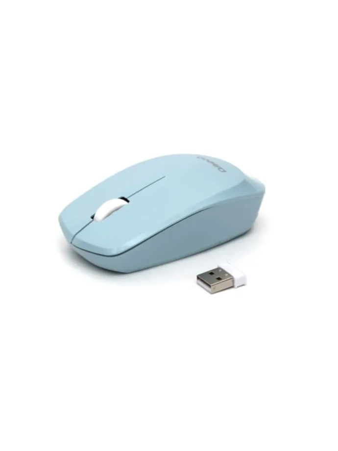 Omega OM229LB Kabellose Maus 1200 DPI, 24 GHz-Funk, USB-Empfänger in Hellblau