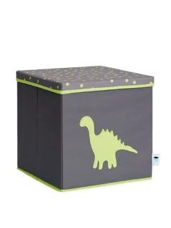 Ordnungsbox in Grau/ Grün - (B)33 x (H)33 x (T)33 cm