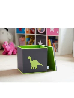 Ordnungsbox in Grau/ Grün - (B)33 x (H)33 x (T)33 cm