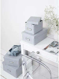 Ordnungsbox in Hellgrau - (B)22,5 x (H)13,5 x (T)31,5 cm