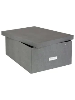 Ordnungsbox "Katrin" in Grau - (B)34,5 x (H)18,5 x (T)45 cm