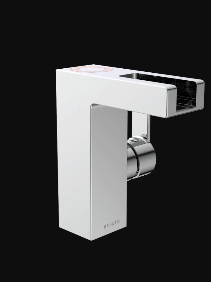 ORINOCO LED Waschtischarmatur, Chrom, mit Schwallauslauf