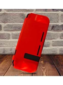 Orzly Schutzhülle aus stoßfestem TPU kompatibel mit Nintendo in Rot