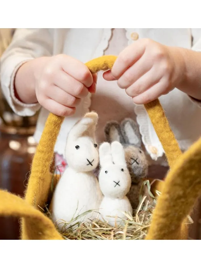 Osterkorb in Gelb - (H)25 x Ø 15 cm