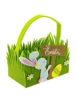 Osterkorb in Grün - (B)18 x (H)13 x (T)11 cm