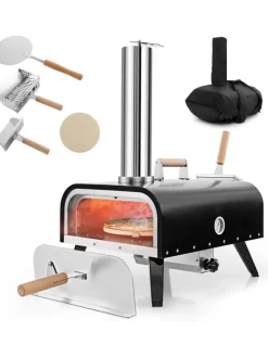 Outdoor Pizzaofen in Schwarz