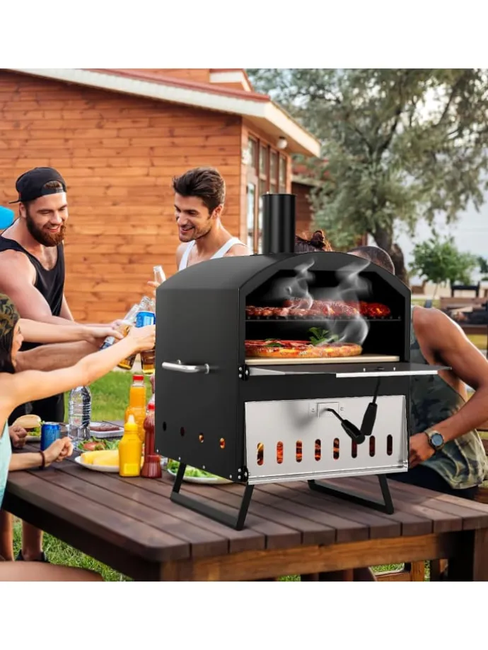 Outdoor Pizzaofen in Schwarz
