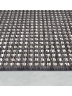 Outdoor Teppich Natur Balkon, Terrasse in Anthrazit