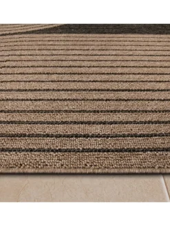 Outdoor Teppich Natur Balkon, Terrasse in Anthrazit