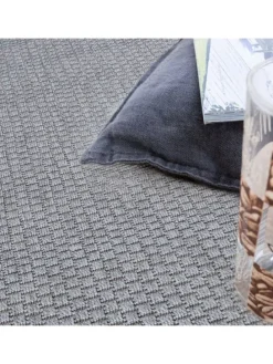Outdoor Teppich Natur Balkon, Terrasse in Grau