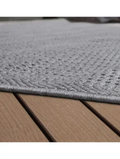Outdoor Teppich Natur Balkon, Terrasse in Grau