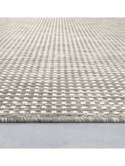 Outdoor Teppich Natur Balkon, Terrasse in Grau