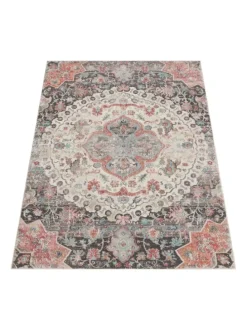 Outdoor Teppich Orientalisch Vintage Balkon, Terrasse in Grau