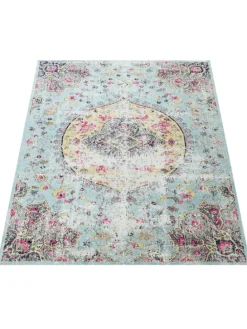 Outdoor Teppich Orient-Vintage Balkon, Terrasse schmutzabweisend in Mehrfarbig