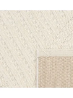 Outdoor Teppich Unifarben Spiral Balkon, Terrasse schmutzabweisend in Creme