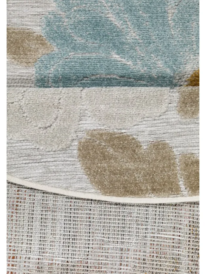 Outdoorteppich Beach Flower in beige, hellblau, gelb