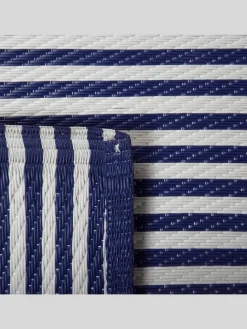 Outdoorteppich HALDIA in Blau/Weiß - (W) 90 x (H) 0.5 x (L) 180 cm