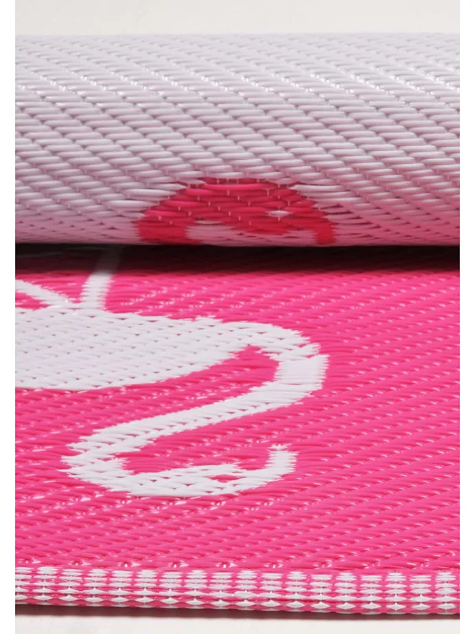 Outdoor-Teppich in Pink/ Weiß