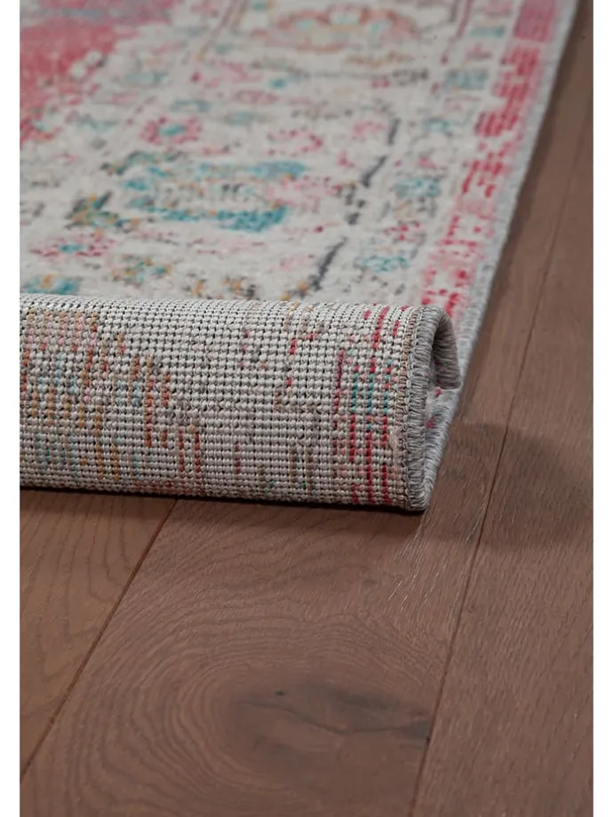 Outdoor-Teppich "Maggio" in Rot/ Hellblau