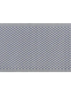 Outdoorteppich MANGO in Blau/Weiß - (W) 60 x (H) 0.5 x (L) 90 cm