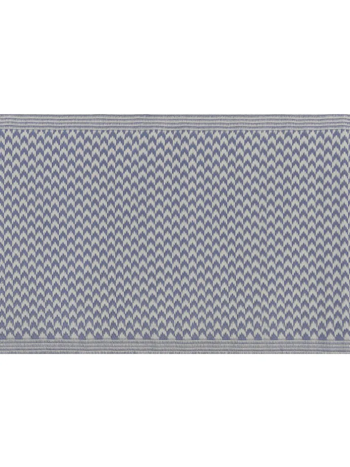 Outdoorteppich MANGO in Blau/Weiß - (W) 60 x (H) 0.5 x (L) 90 cm