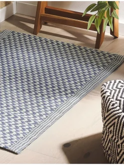 Outdoorteppich MANGO in Blau/Weiß - (W) 60 x (H) 0.5 x (L) 90 cm