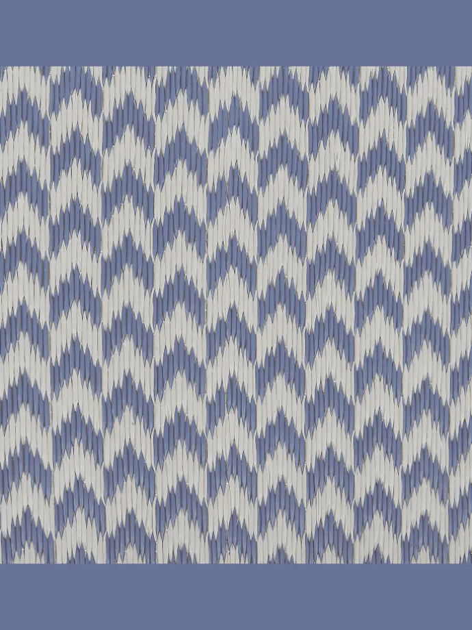 Outdoorteppich MANGO in Blau/Weiß - (W) 60 x (H) 0.5 x (L) 90 cm