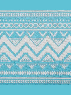 Outdoorteppich NAGPUR in Blau/Weiß - (W) 120 x (H) 0.5 x (L) 180 cm