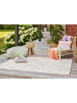 Outdoorteppich Rave in beige, weiss