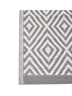 Outdoorteppich SIKAR in Grau/Weiß - (W) 120 x (H) 0.5 x (L) 180 cm