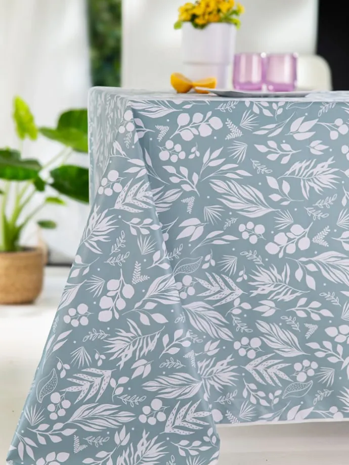 Outdoor-Tischdecke ''Erbario'' in Grün/ Weiß