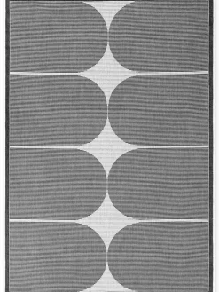 Outdoor-Wendeteppich "Bowen" in Schwarz/ Weiß