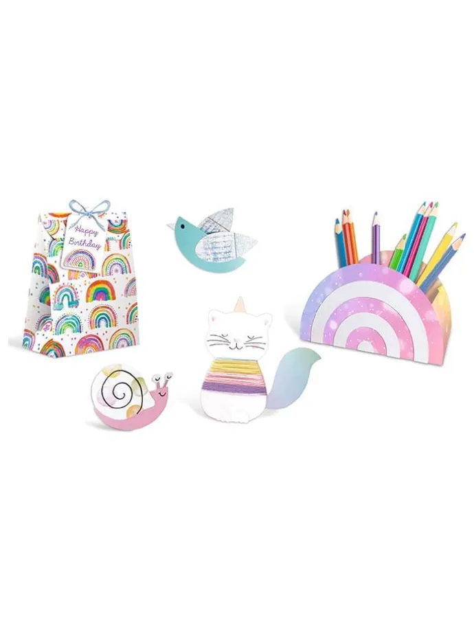 Papier-Bastelset "Cute Rainbow" in Bunt